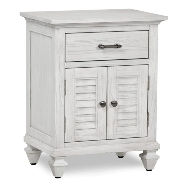 SURFSIDE BEDSIDE TABLE | WEATHERED WHITE - Green Design Gallery