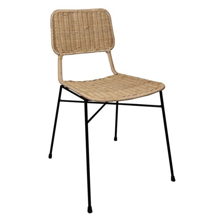 SUZIE DINING CHAIR | RATTAN | STACKABLE | SET OF 2 - Green Design Gallery