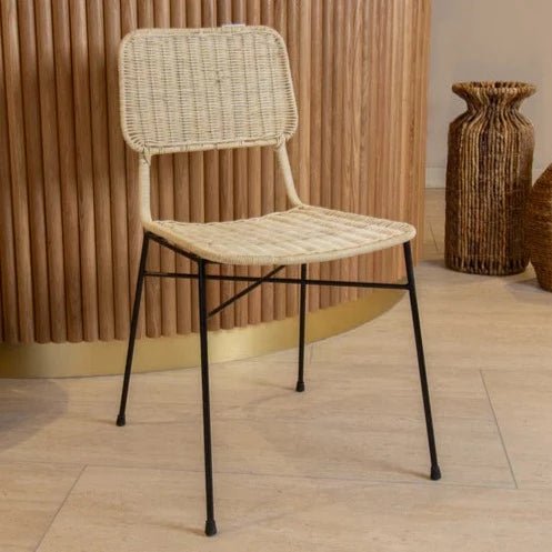 SUZIE DINING CHAIR | RATTAN | STACKABLE | SET OF 2 - Green Design Gallery