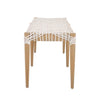 SWENI BENCH | WHITE LEATHER - Green Design Gallery