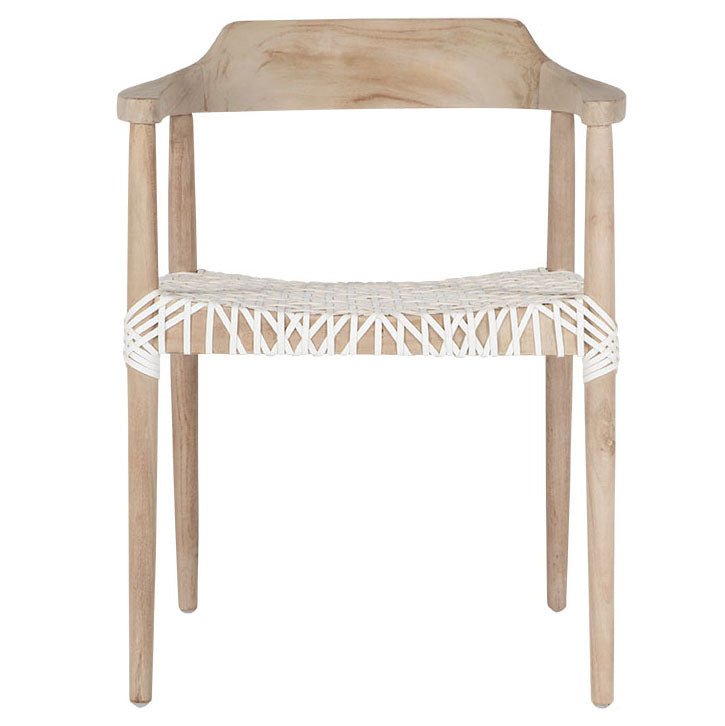 Sweni Horn Armchair | White Leather - Green Design Gallery