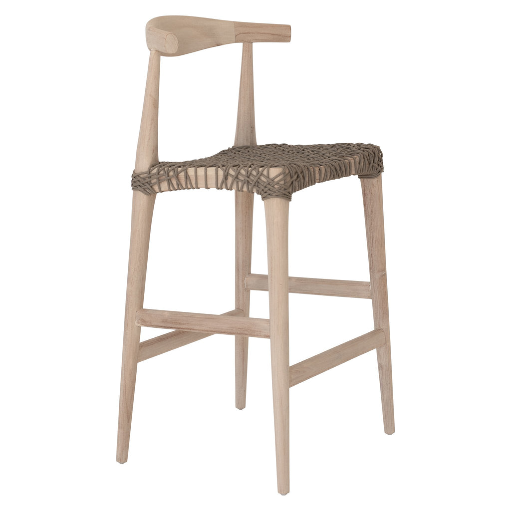 SWENI HORN BARCHAIR | TAUPE ROPE | IN-OUTDOOR - Green Design Gallery