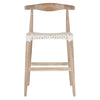 SWENI HORN BARCHAIR | WHITE LEATHER - Green Design Gallery