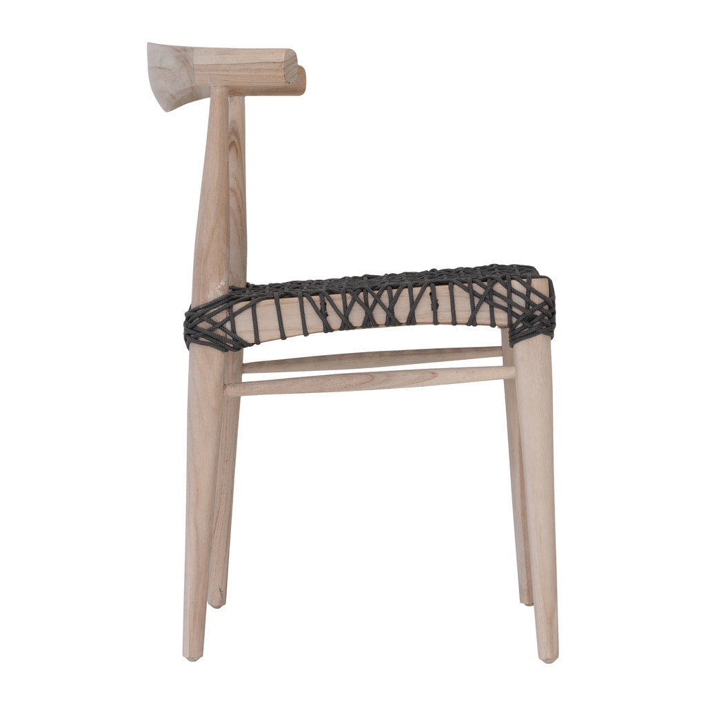 SWENI HORN CHAIR | CHARCOAL ROPE | IN-OUTDOOR - Green Design Gallery