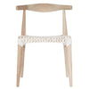 SWENI HORN CHAIR | WHITE LEATHER - Green Design Gallery
