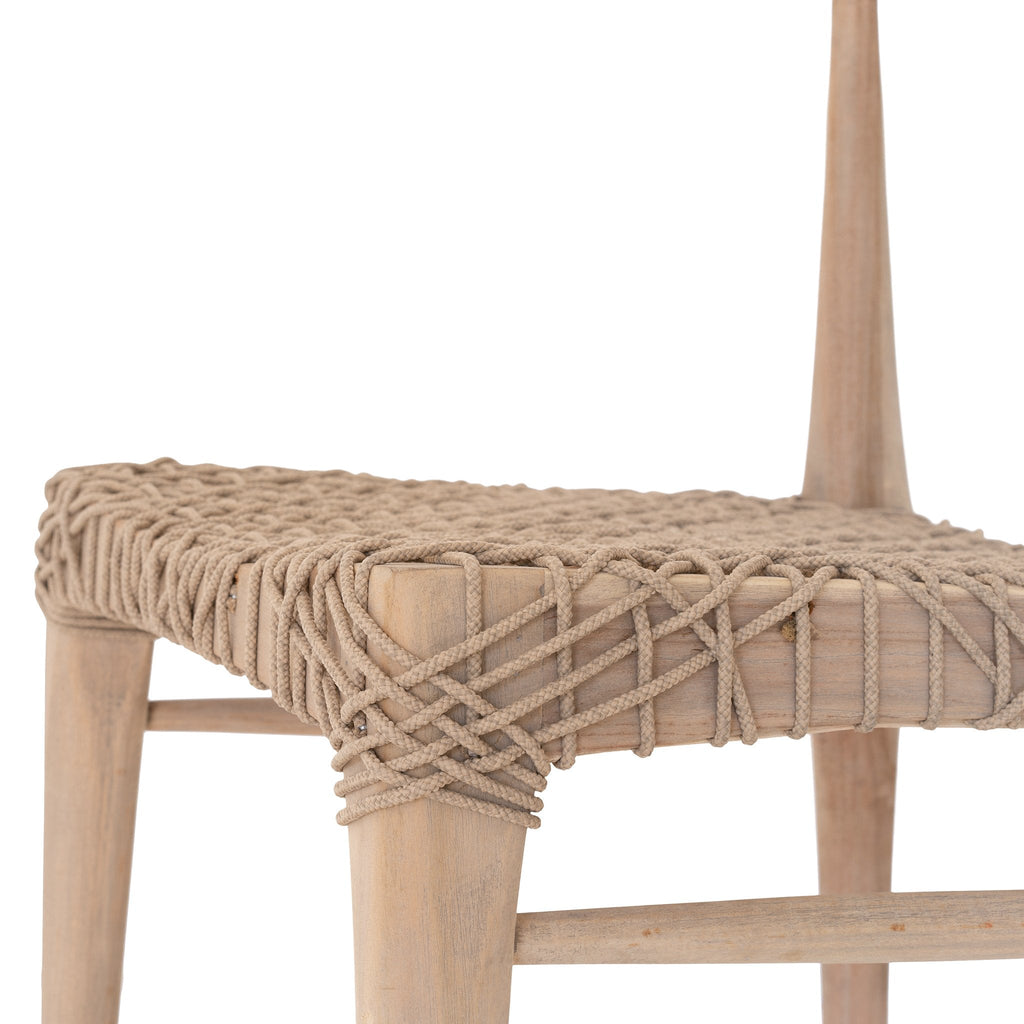 SWENI HORN DINING CHAIR | NATURAL ROPE | IN-OUTDOORS - Green Design Gallery