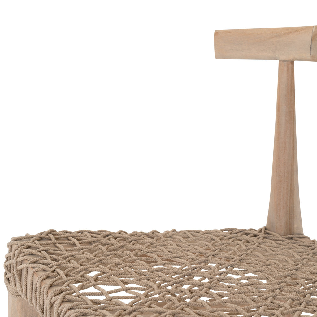 SWENI HORN DINING CHAIR | NATURAL ROPE | IN-OUTDOORS - Green Design Gallery