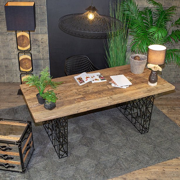 TAHAI TABLE LAMP | CERAMIC + ACACIA WOOD - Green Design Gallery