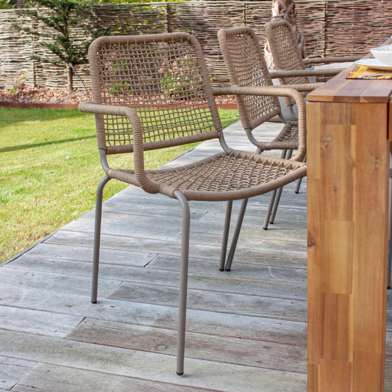 TALIM DINING ARMCHAIR | STACKABLE | IN-OUTDOORS (SET OF 2) - Green Design Gallery