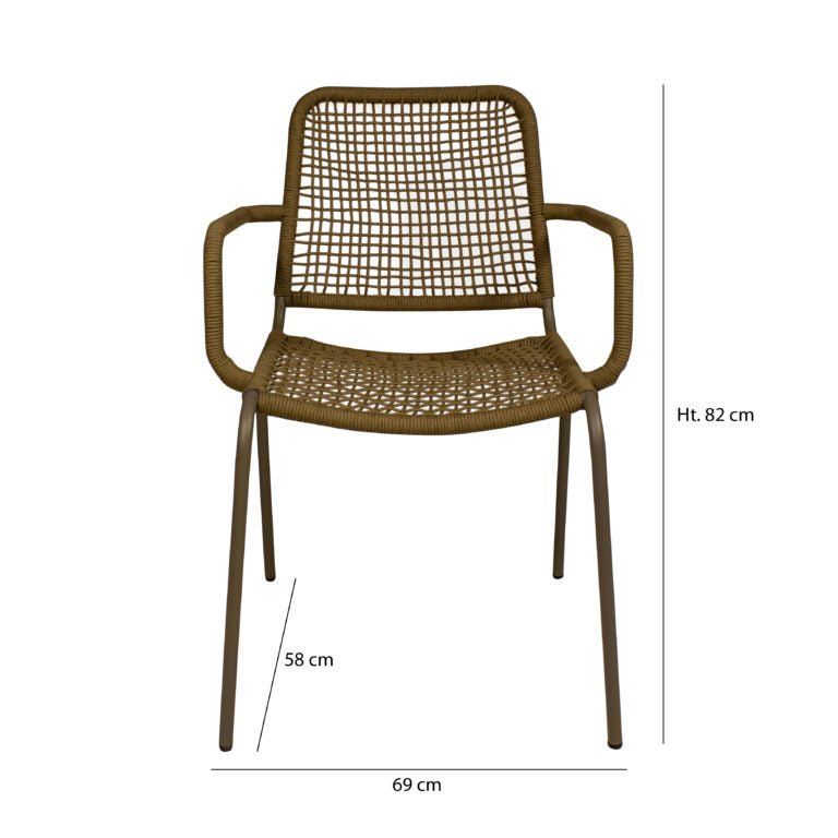 TALIM DINING ARMCHAIR | STACKABLE | IN-OUTDOORS (SET OF 2) - Green Design Gallery