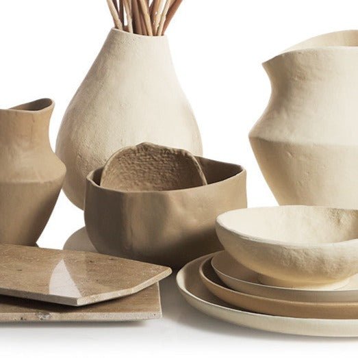 TAVERNA CALISTO VASE | SAND | LARGE | SET OF 2 - Green Design Gallery