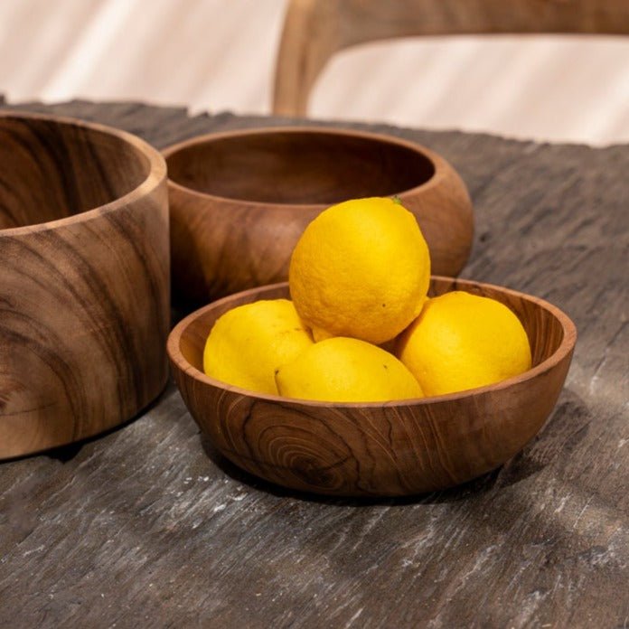 TEAK BOWLS | SET OF 6 - Green Design Gallery