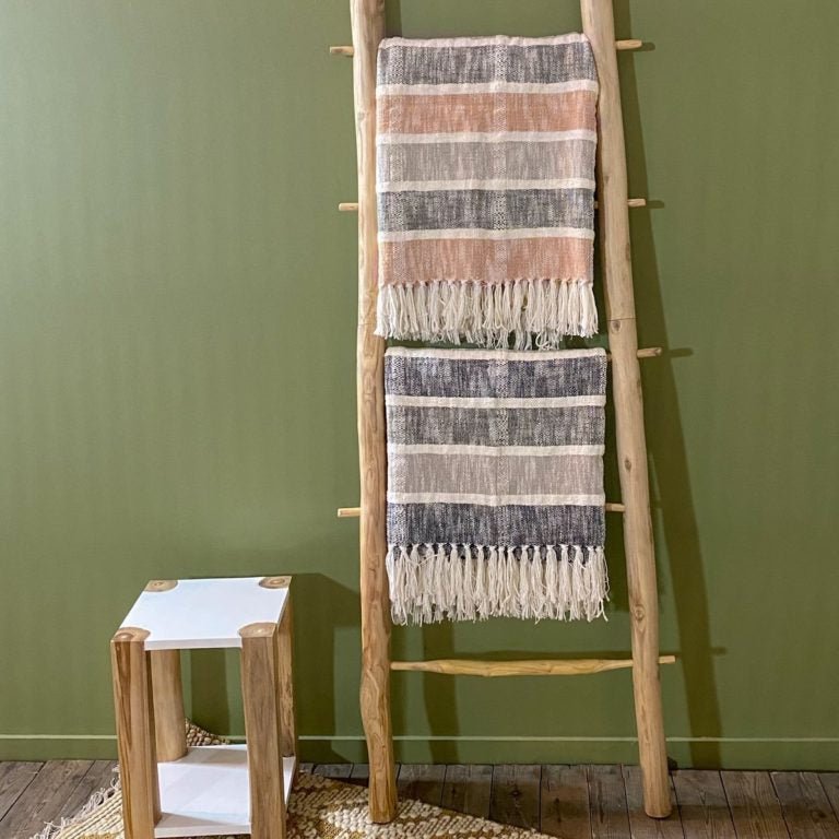 Natural Ladder TEAK DISPLAY LADDER | NATURAL– Green Design Gallery
