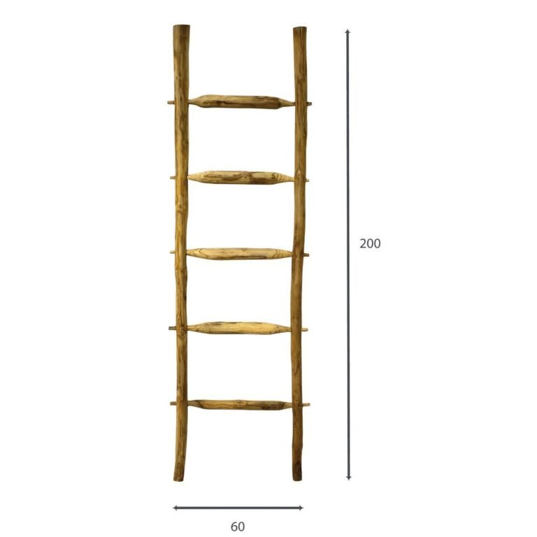 TEAK DISPLAY LADDER | NATURAL - Green Design Gallery