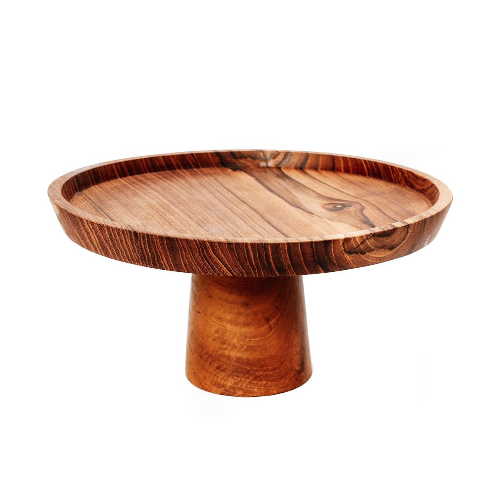 TEAK ROOT CAKE DISH / 3 SIZES - Green Design Gallery
