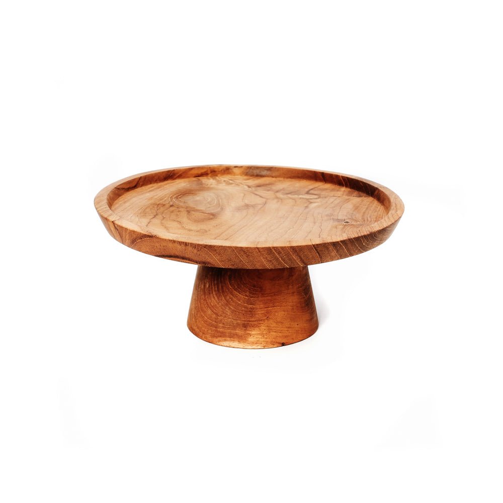 TEAK ROOT CAKE DISH / 3 SIZES - Green Design Gallery
