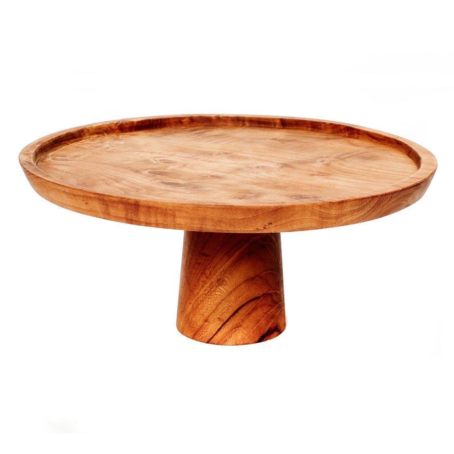 TEAK ROOT CAKE DISH / 3 SIZES - Green Design Gallery