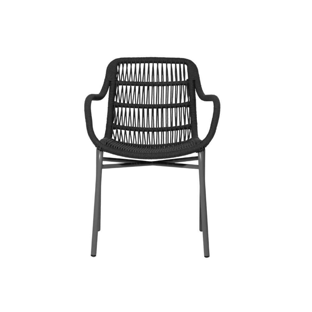 TIAH ARMCHAIR | OUTDOORS | BLACK GREY - Green Design Gallery