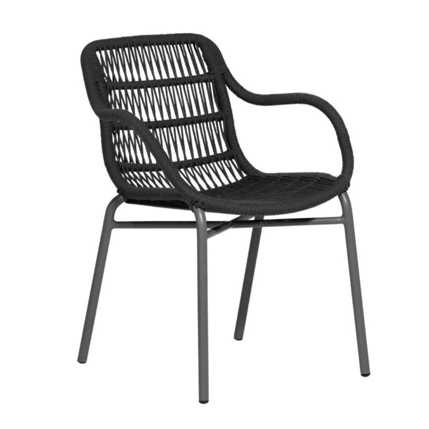 TIAH ARMCHAIR | OUTDOORS | BLACK GREY - Green Design Gallery