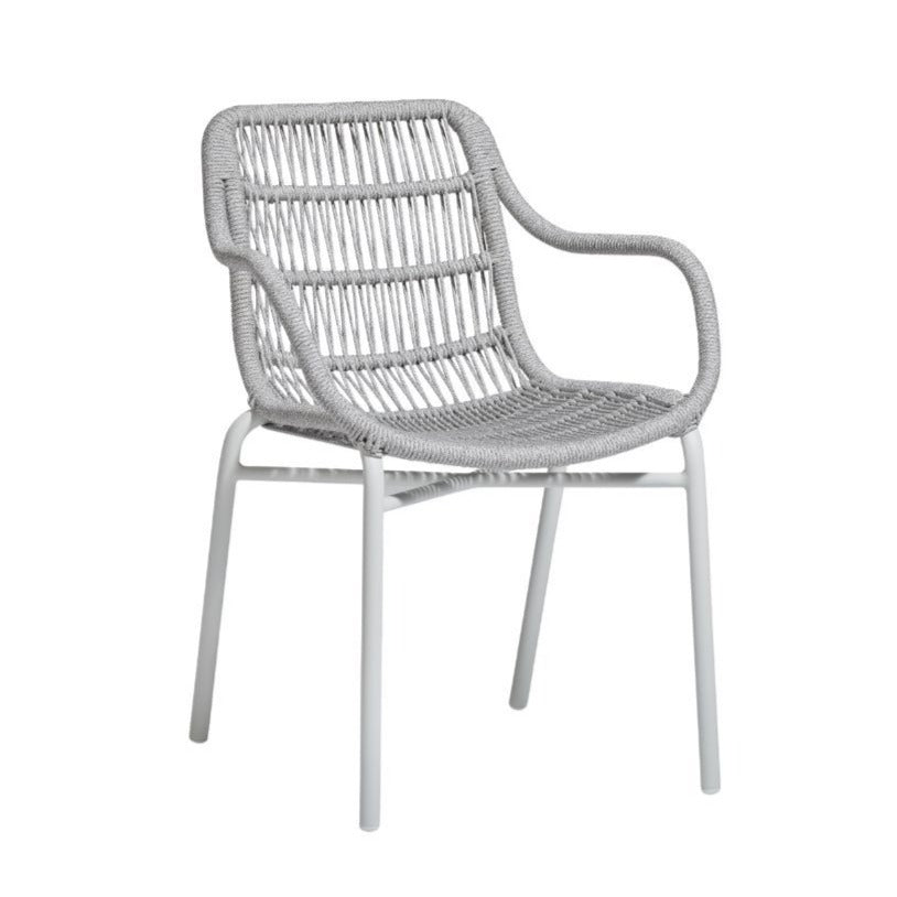 TIAH ARMCHAIR | OUTDOORS | SILVER WHITE - Green Design Gallery