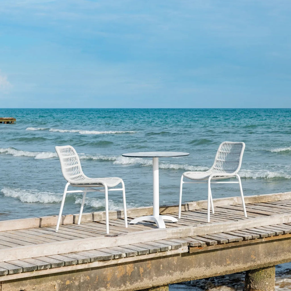TIAH DINING CHAIR | OUTDOORS | SILVER WHITE - Green Design Gallery