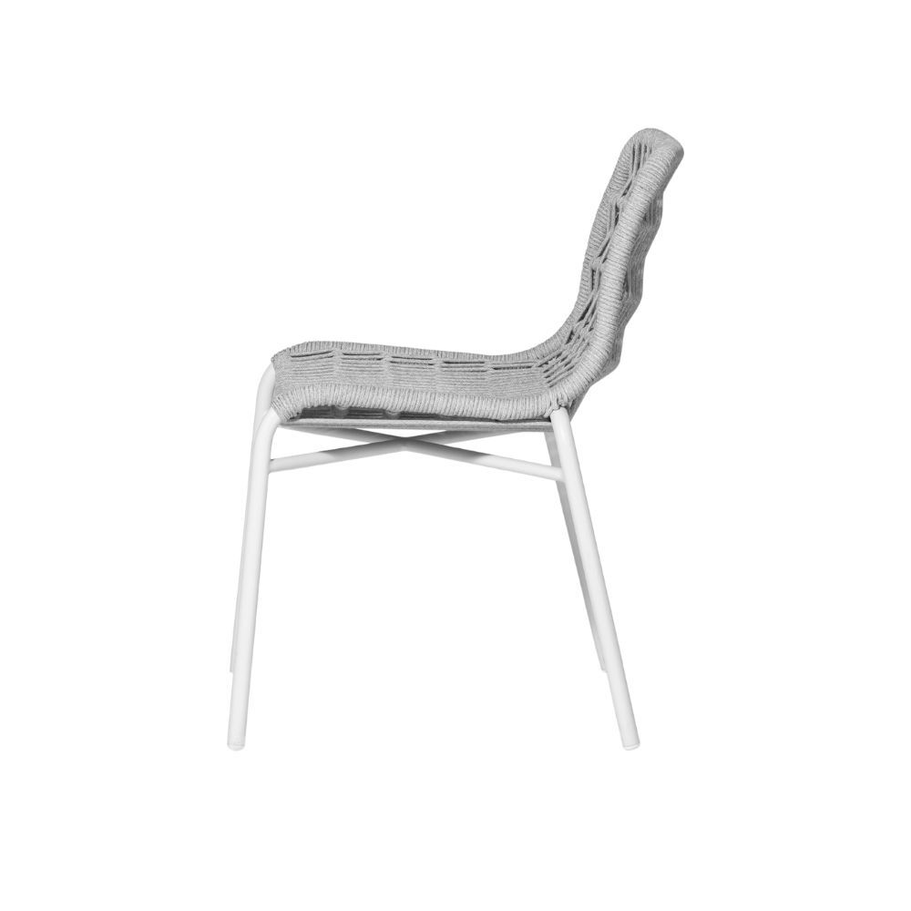 TIAH DINING CHAIR | OUTDOORS | SILVER WHITE - Green Design Gallery