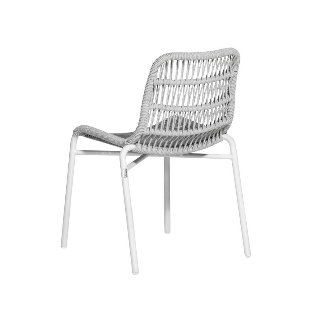 TIAH DINING CHAIR | OUTDOORS | SILVER WHITE - Green Design Gallery