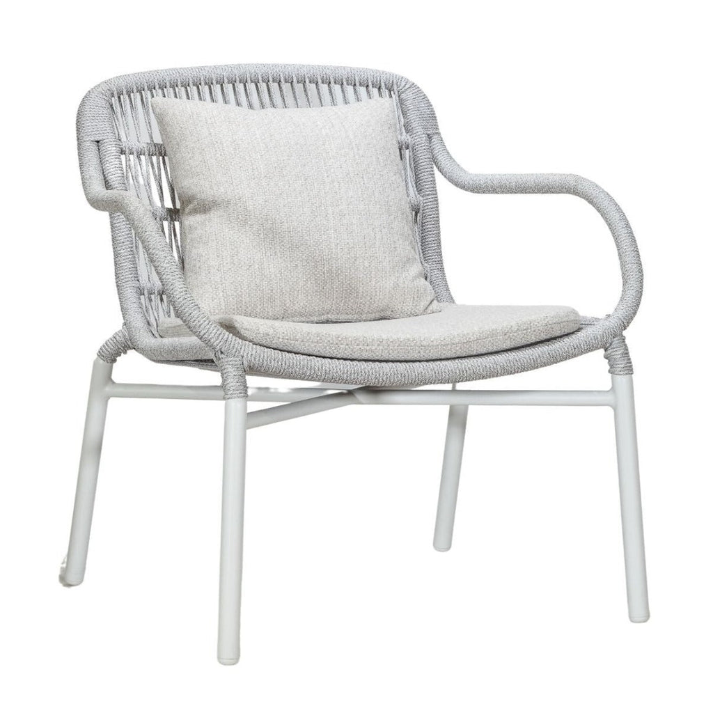 TIAH LOUNGE CHAIR | OUTDOORS | SILVER WHITE - Green Design Gallery