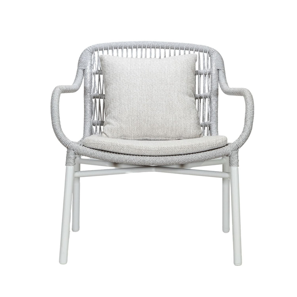 TIAH LOUNGE CHAIR | OUTDOORS | SILVER WHITE - Green Design Gallery