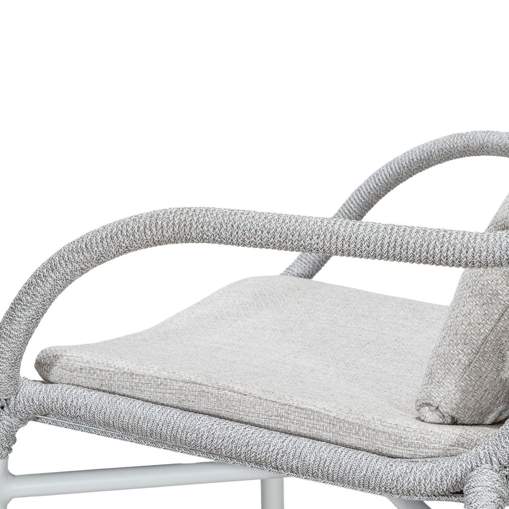 TIAH LOUNGE CHAIR | OUTDOORS | SILVER WHITE - Green Design Gallery