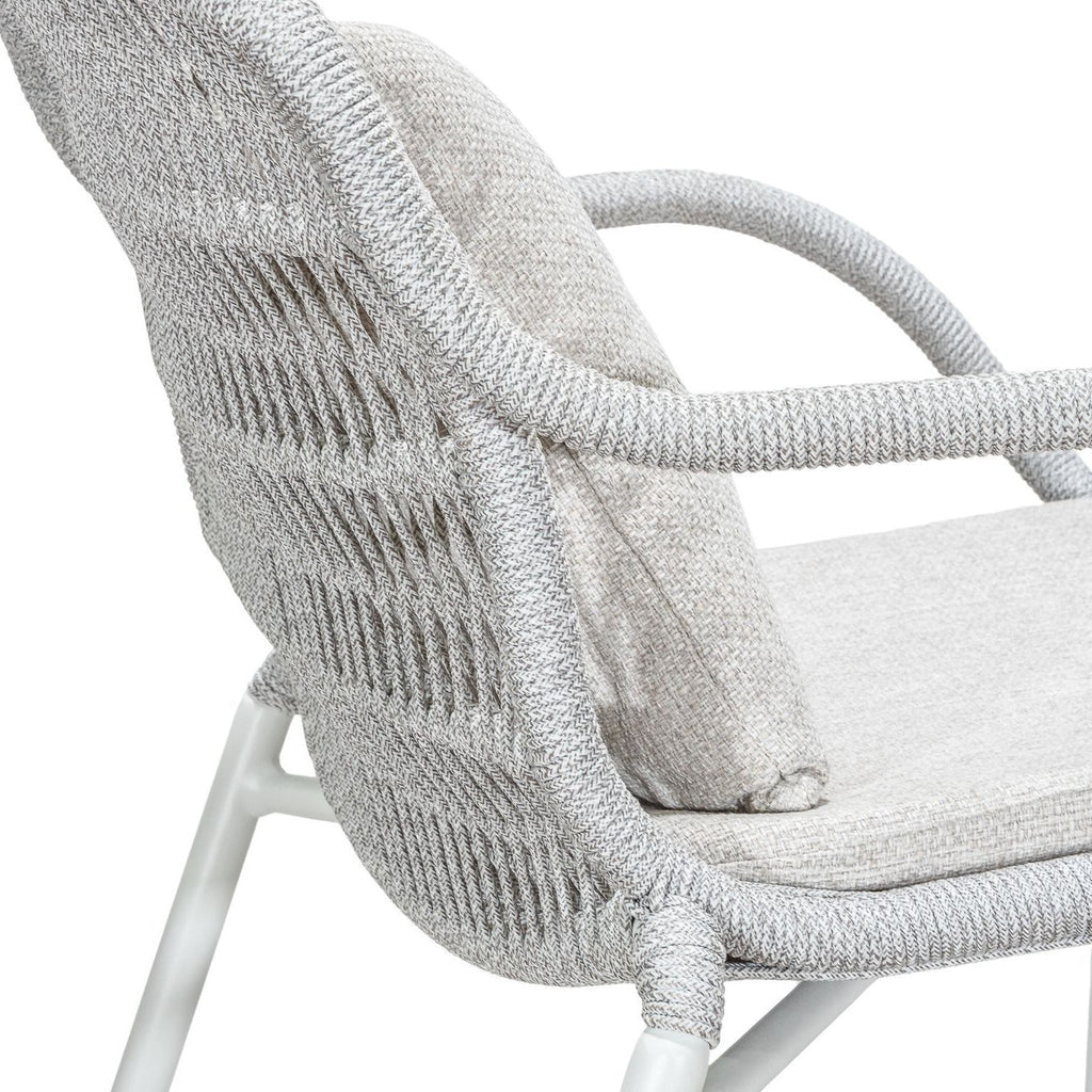 TIAH LOUNGE CHAIR | OUTDOORS | SILVER WHITE - Green Design Gallery