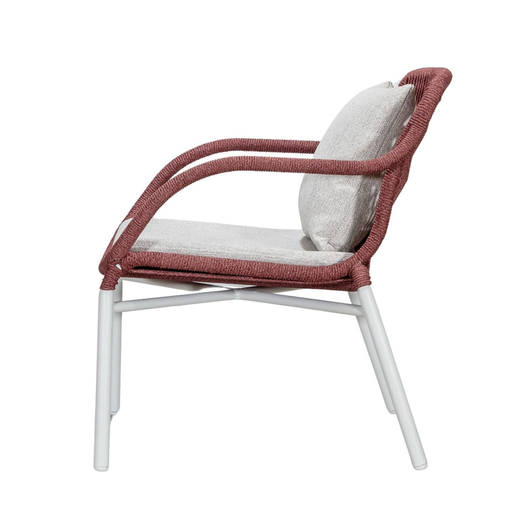 TIAH LOUNGE CHAIR | OUTDOORS | WHITE + BERRY - Green Design Gallery