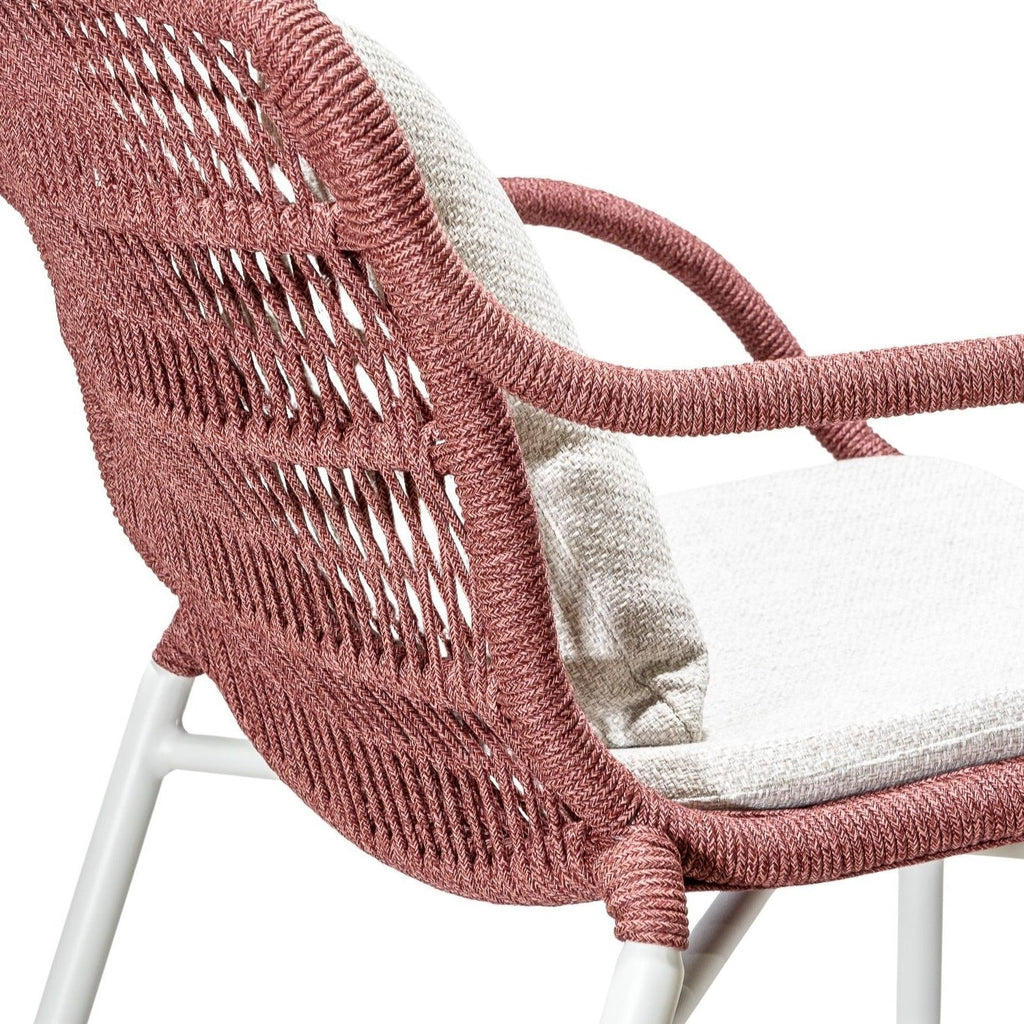 TIAH LOUNGE CHAIR | OUTDOORS | WHITE + BERRY - Green Design Gallery