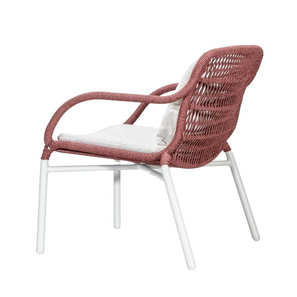 TIAH LOUNGE CHAIR | OUTDOORS | WHITE + BERRY - Green Design Gallery