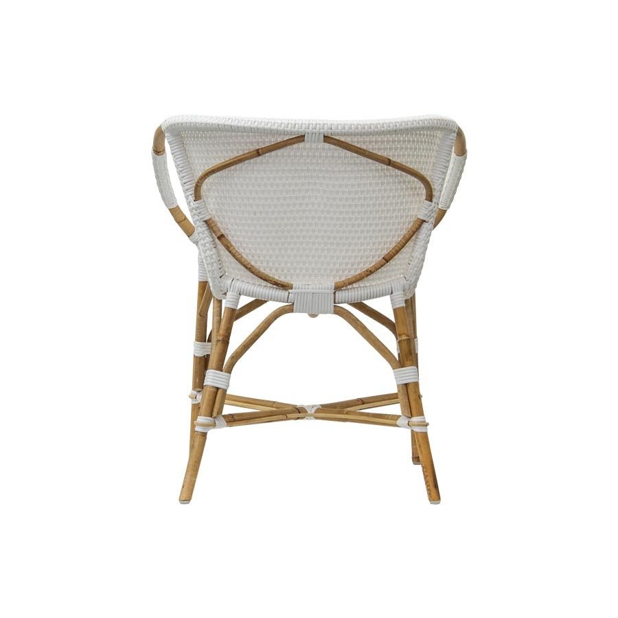 TIDE ARM DINING CHAIR | WHITE + NATURAL - Green Design Gallery
