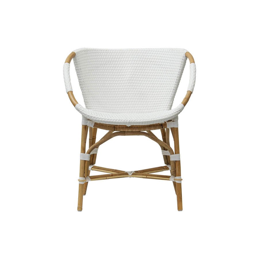 TIDE ARM DINING CHAIR | WHITE + NATURAL - Green Design Gallery
