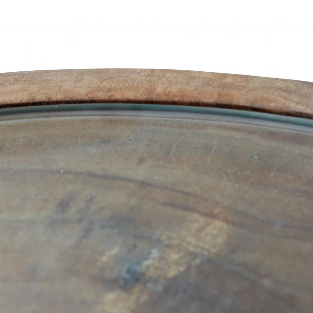 TIMBER SIDE TABLE | NATURAL | GLASS TOP - Green Design Gallery