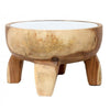 TIMBER SIDE TABLE | NATURAL | GLASS TOP - Green Design Gallery