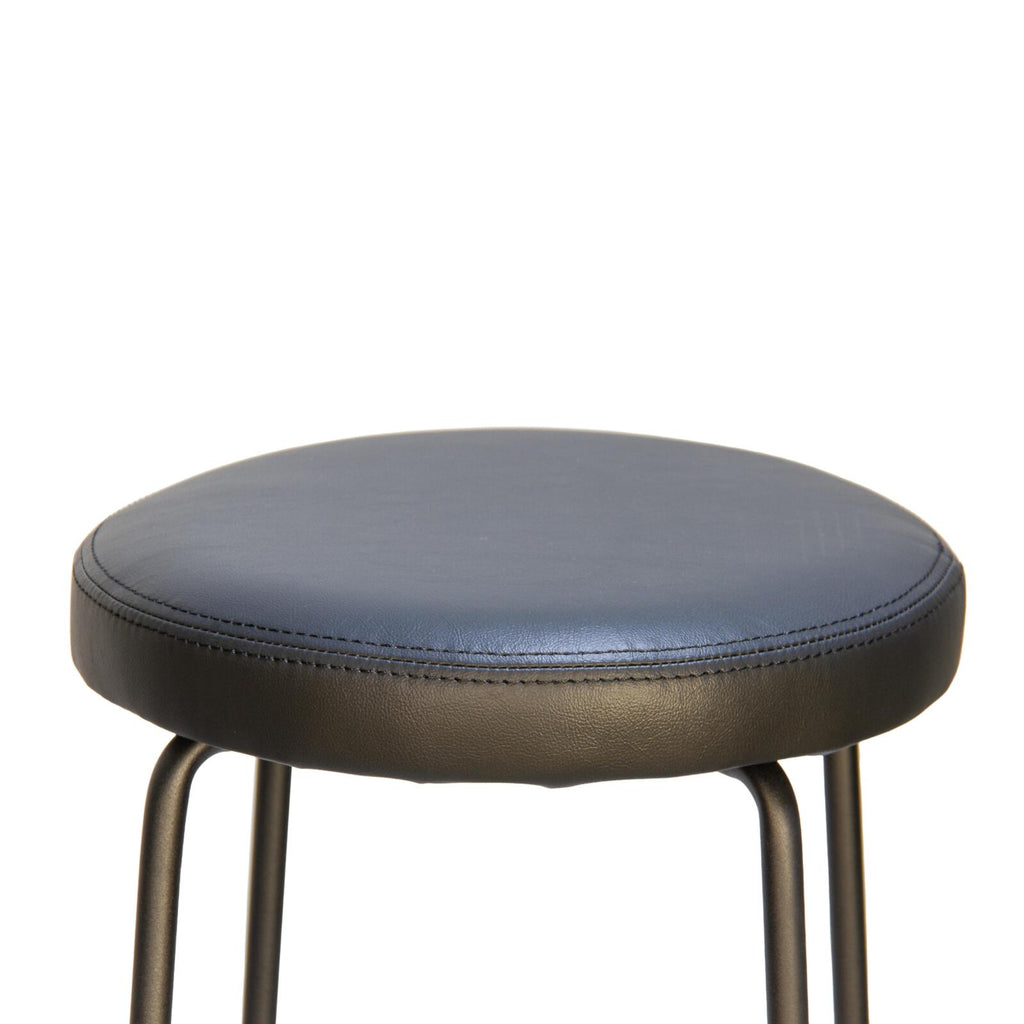 TOBY BARSTOOL | BLACK VEGAN LEATHER - Green Design Gallery