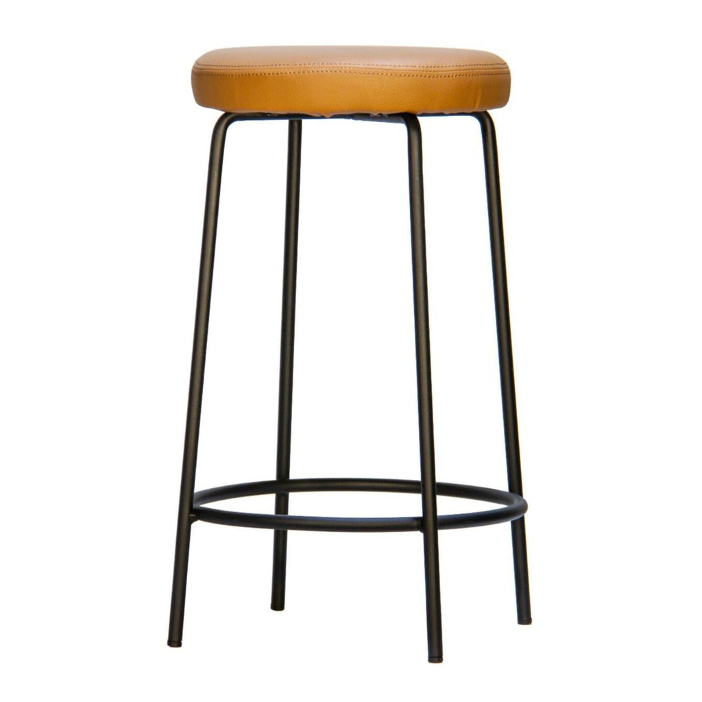 TOBY BARSTOOL | CAMEL VEGAN LEATHER - Green Design Gallery