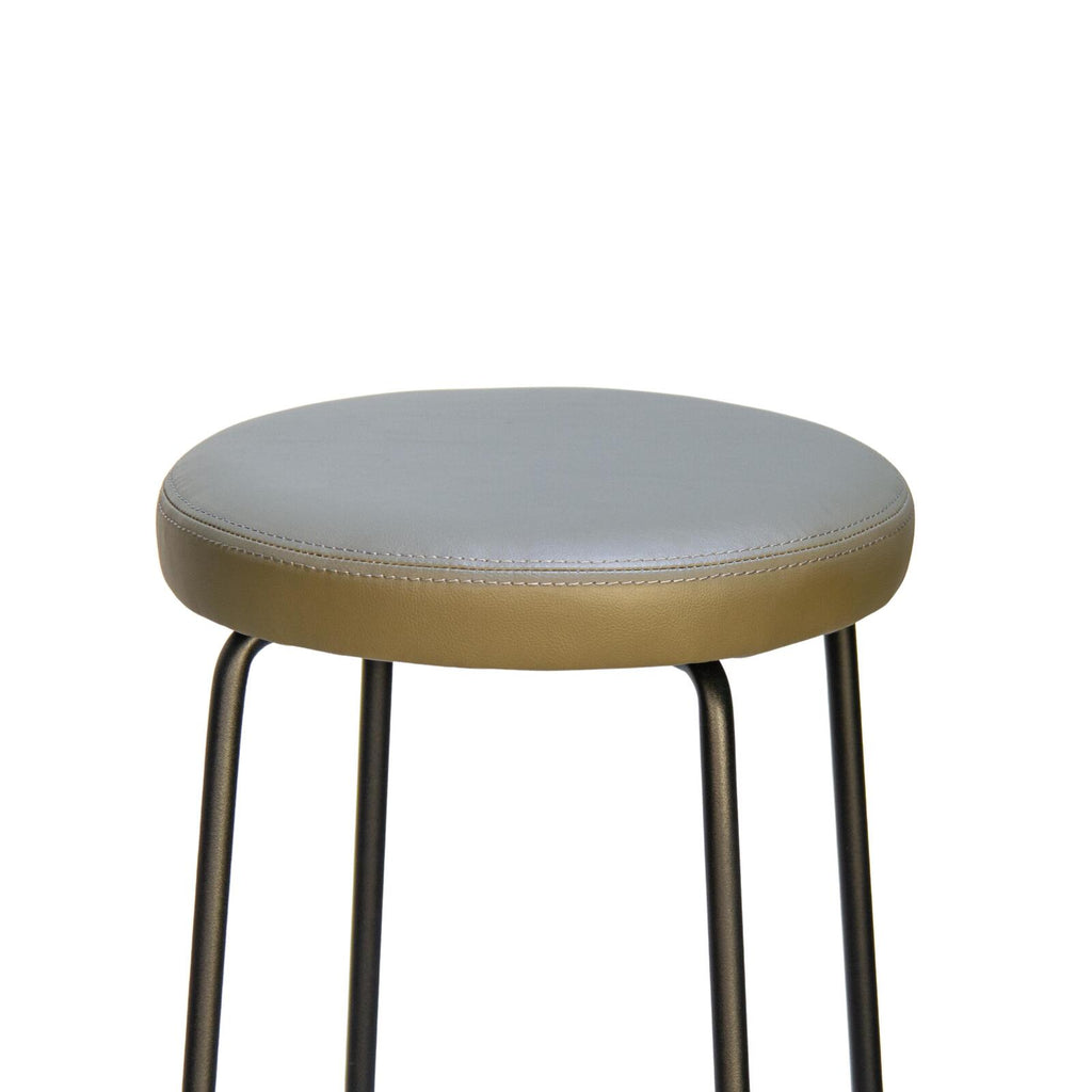 TOBY BARSTOOL | KHAKI VEGAN LEATHER - Green Design Gallery