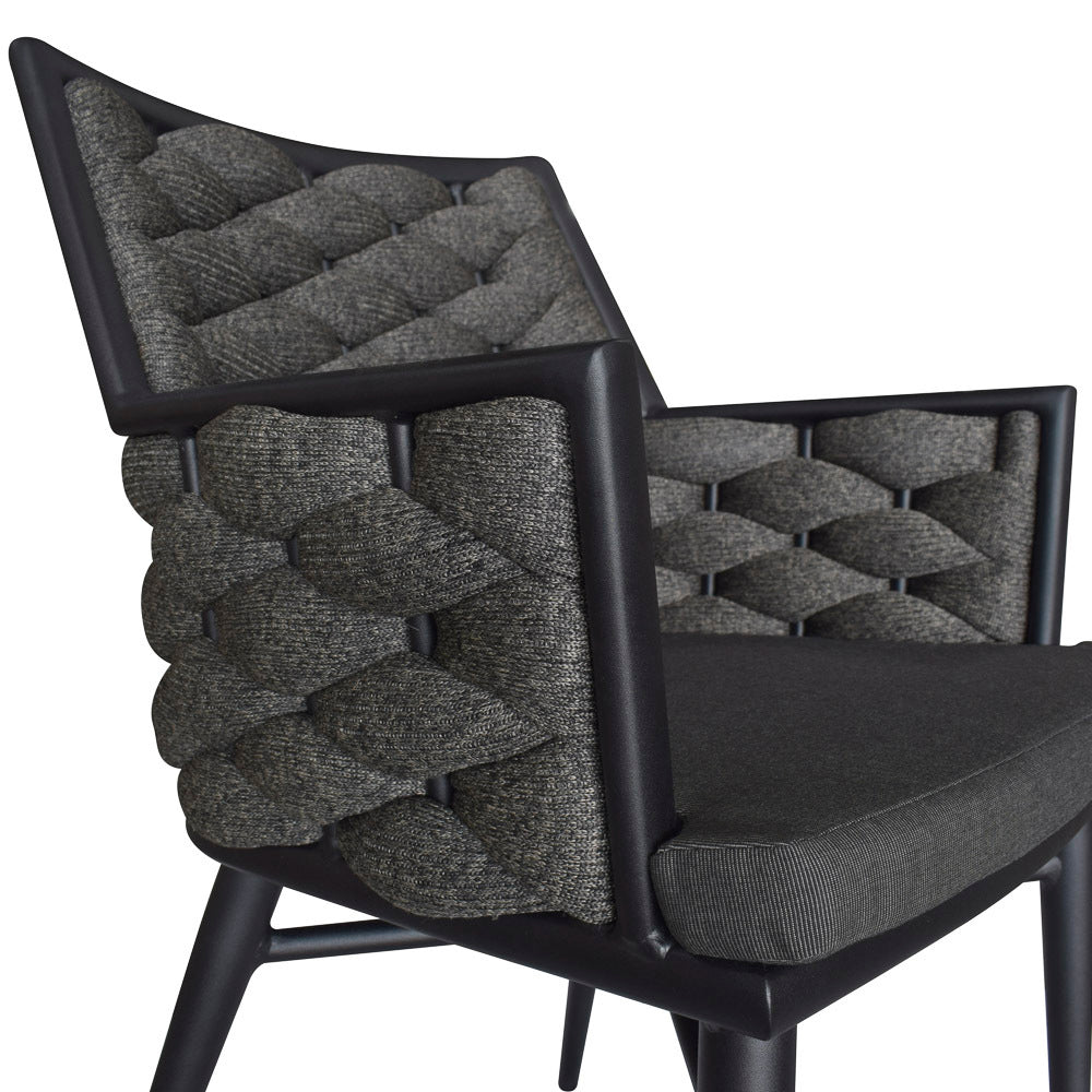 TORIN ARMCHAIR / CHARCOAL + COAL (INDOOR-OUTDOOR) - Green Design Gallery