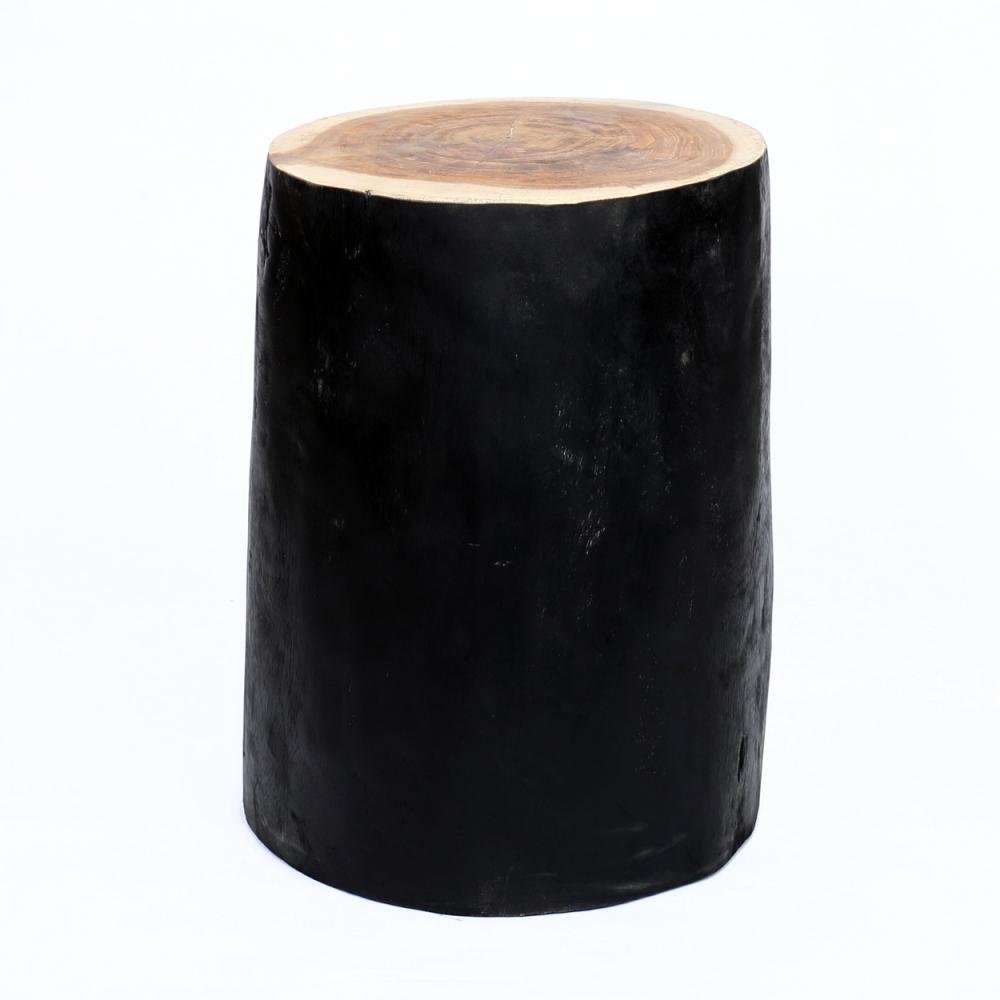 TRIBE SIDE TABLE + STOOL | BLACK + NATURAL - Green Design Gallery