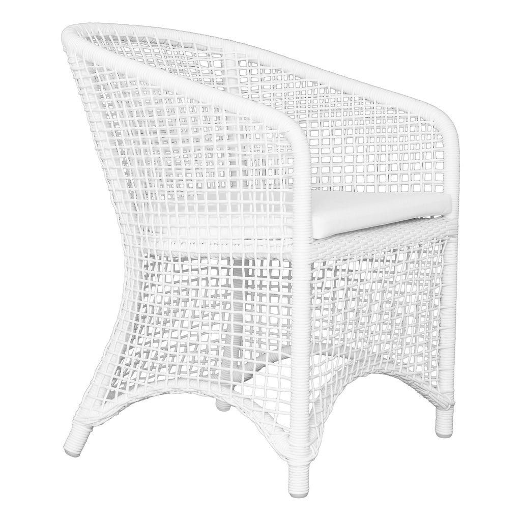 TRINIDAD DINING CHAIR / WHITE (INDOOR-OUTDOOR) - Green Design Gallery