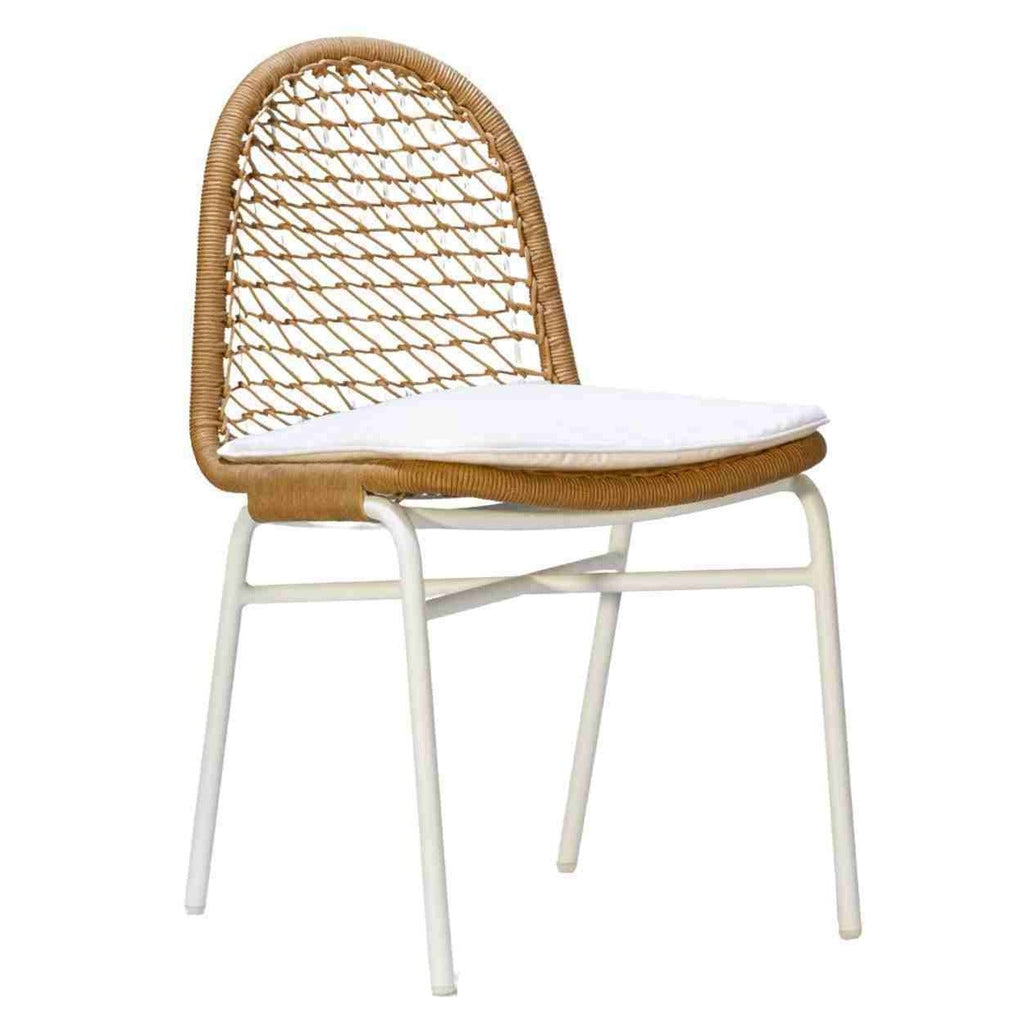 TROPICS DINING CHAIR | WHITE-NATURAL | IN-OUTDOORS - Green Design Gallery