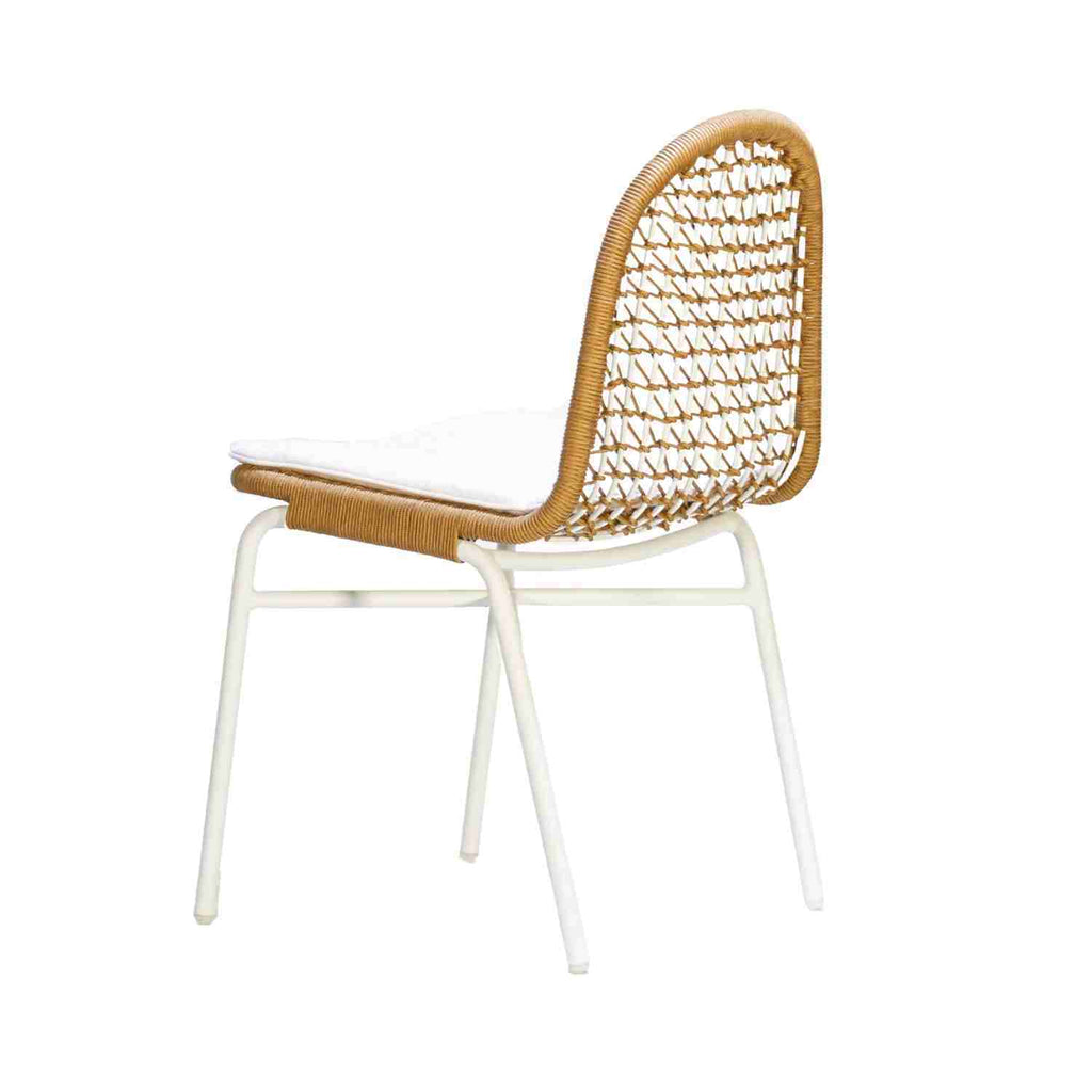 TROPICS DINING CHAIR | WHITE-NATURAL | IN-OUTDOORS - Green Design Gallery