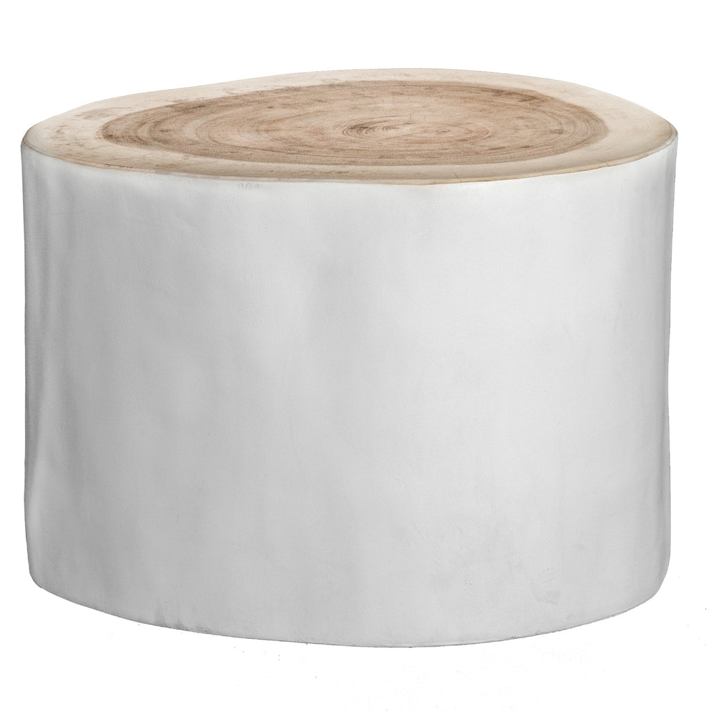 TRUNK SIDE TABLE | WHITE - Green Design Gallery