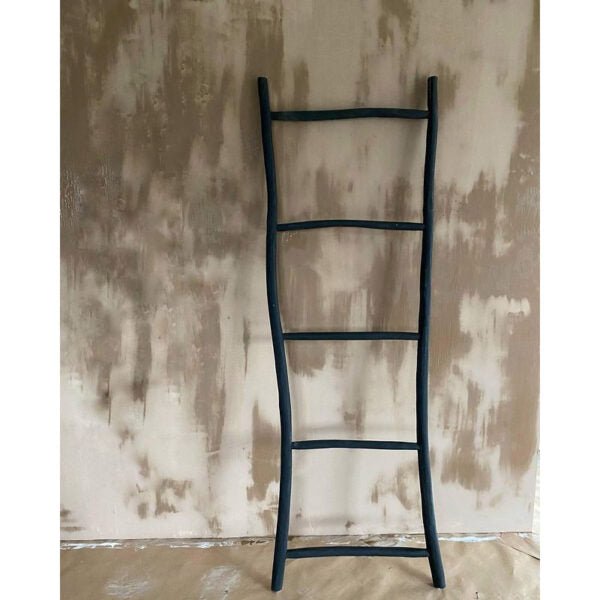 TULUM TEAK LADDER | BLACK - Green Design Gallery