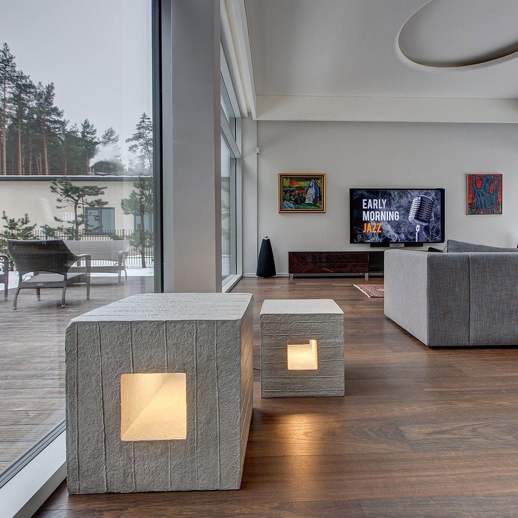 Tumba Illuminated Stool - Side Table / REPAPER - Green Design Gallery