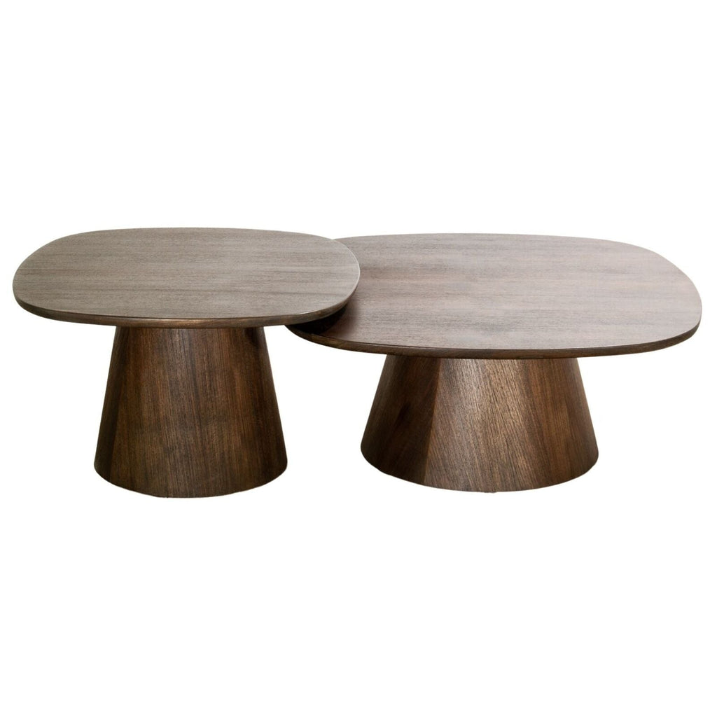 TYLER COFFEE TABLE | LOW | DARK WALNUT TEAK - Green Design Gallery